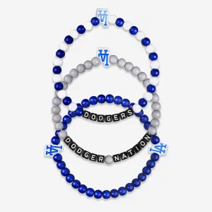 Los Angeles Dodgers 3 Pack Beaded Friendship Bracelet
