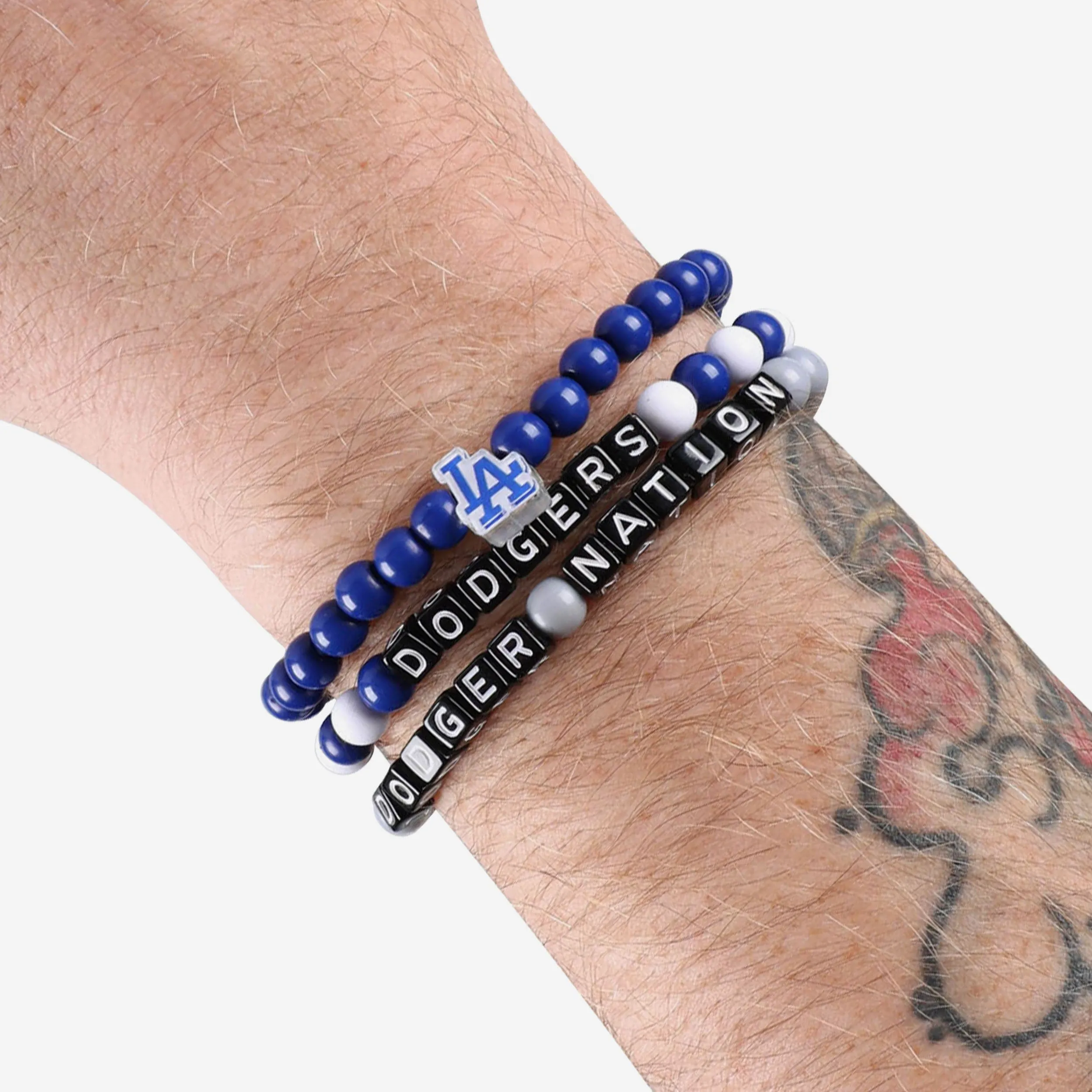 Los Angeles Dodgers 3 Pack Beaded Friendship Bracelet
