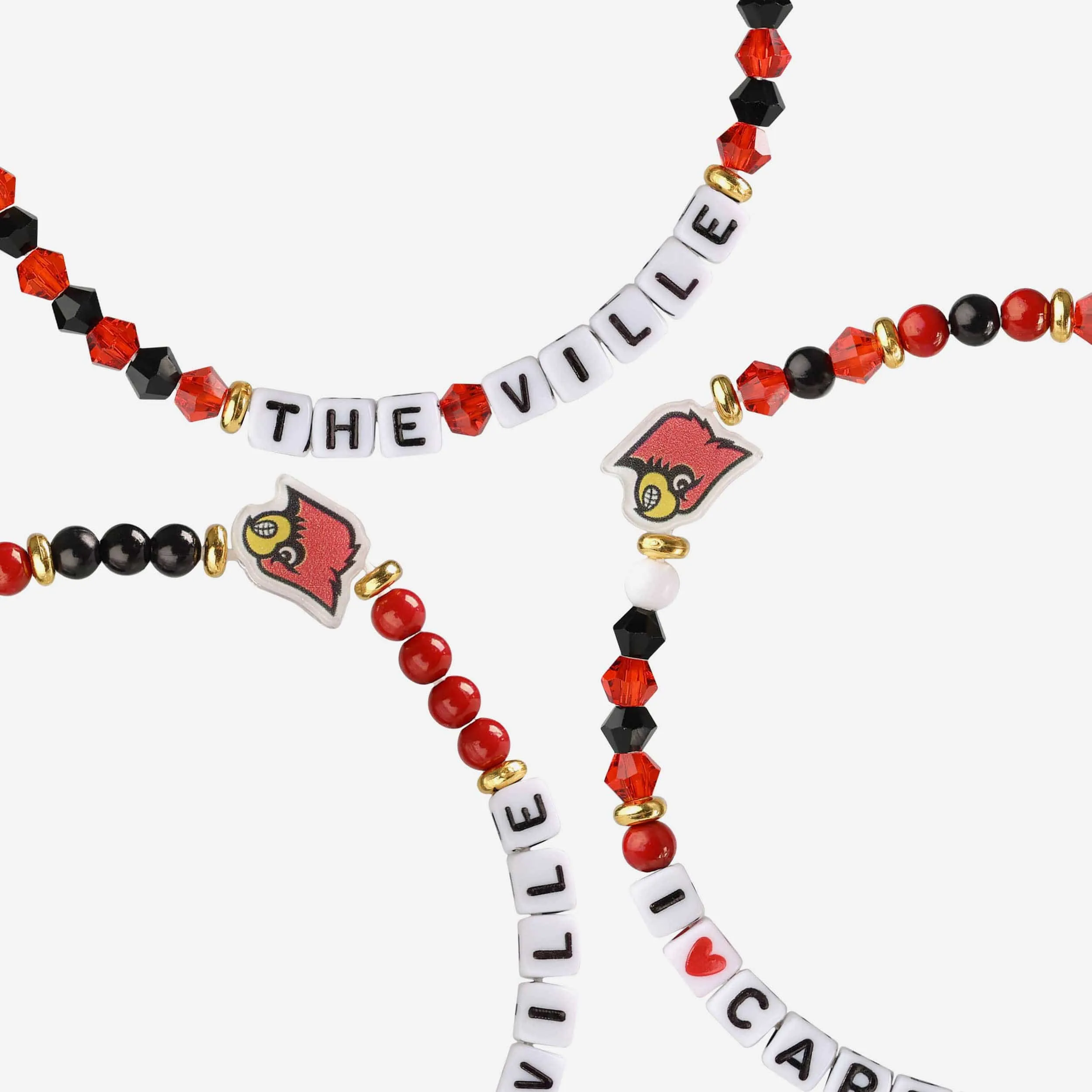 Louisville Cardinals 3 Pack Friendship Bracelet