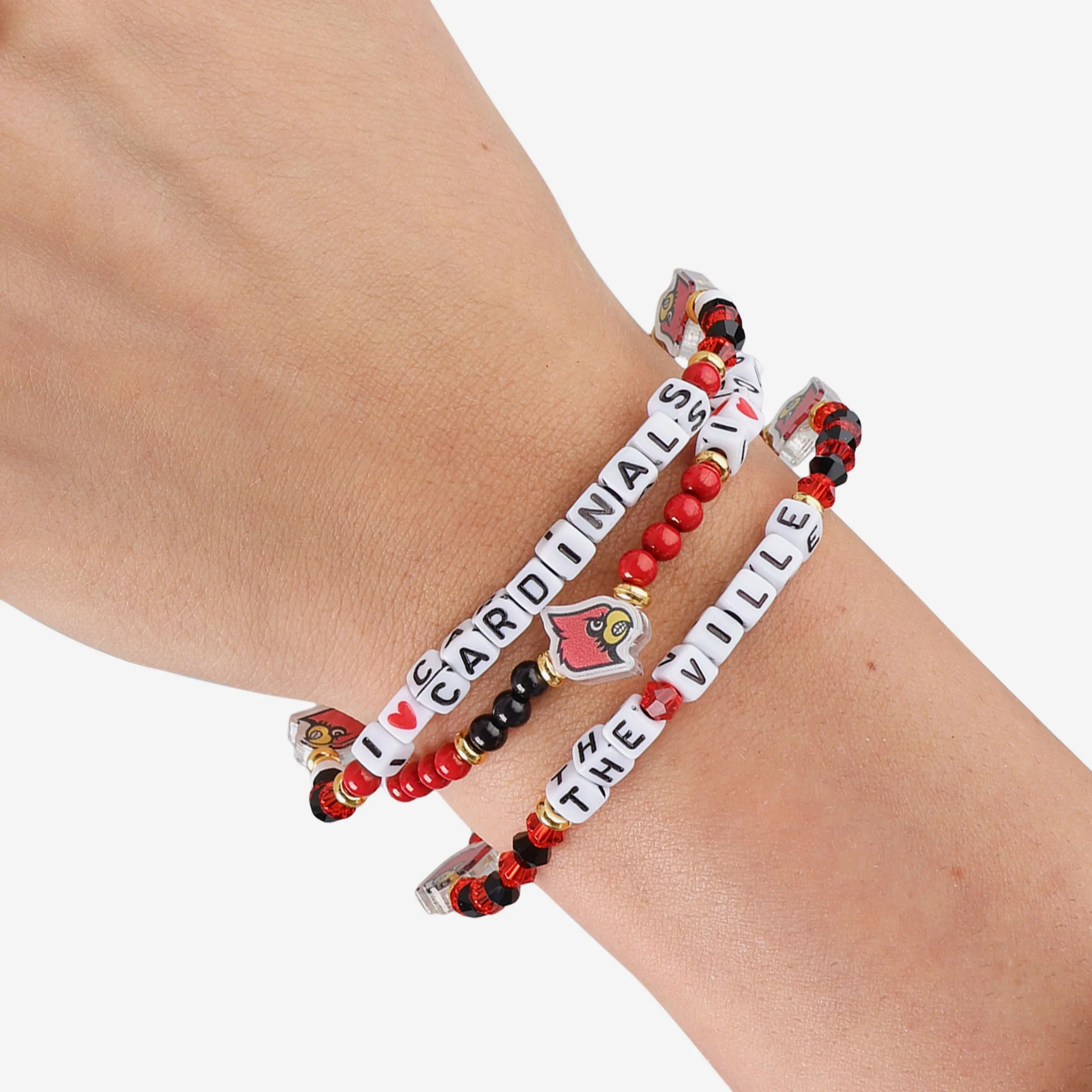 Louisville Cardinals 3 Pack Friendship Bracelet