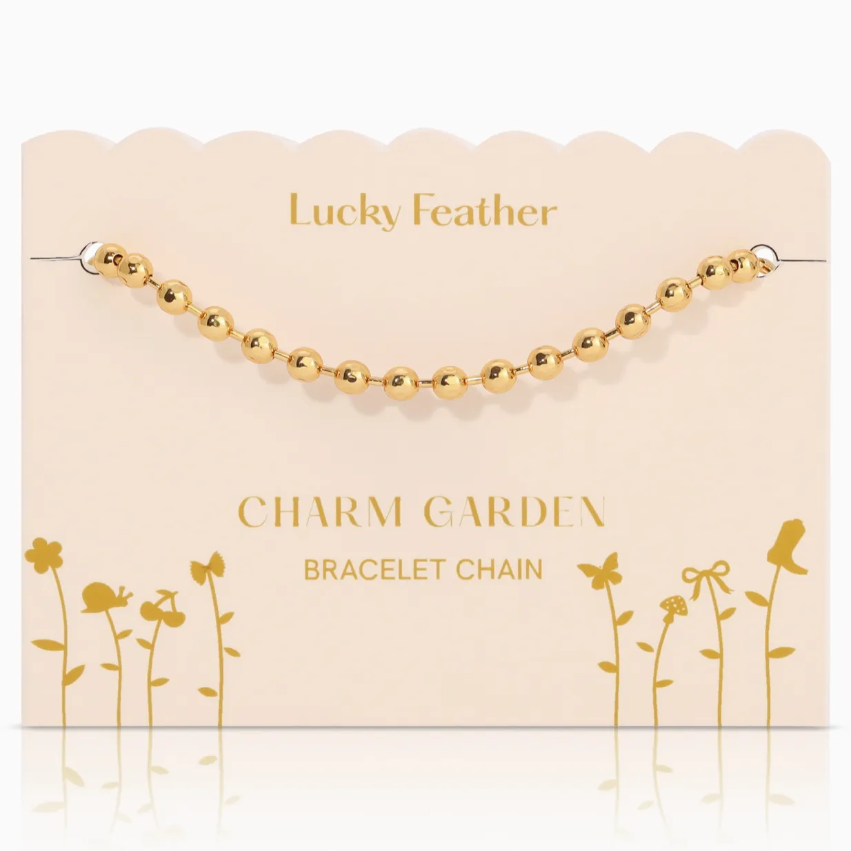 Lucky Feather Ball Chain Bracelet