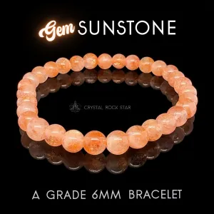 Luminous Arusha Sunstone Bracelet 6mm