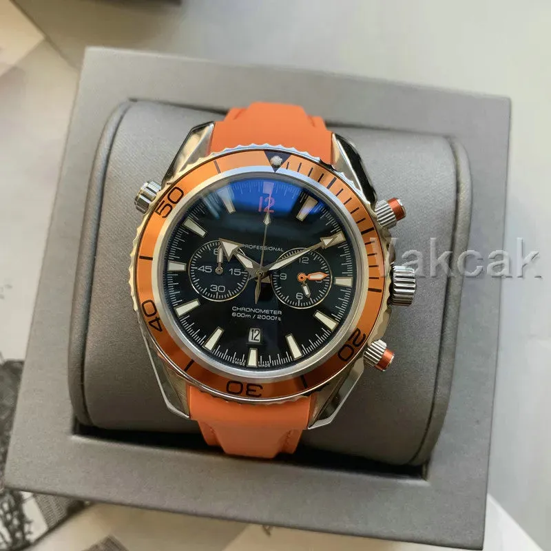 Luxury Men Japanese Quartz Movement Chronograph Stop Watch Fashion Stainless Steel Mens Ceramic Beze Self-Wind Watches New Professional High Quality Aaa