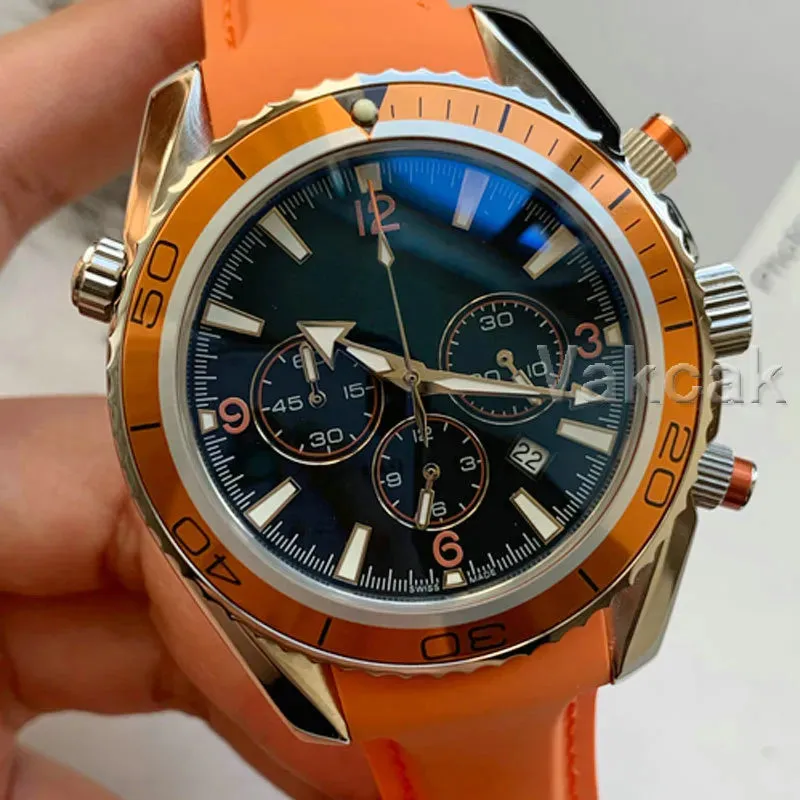 Luxury Men Japanese Quartz Movement Chronograph Stop Watch Fashion Stainless Steel Mens Ceramic Beze Self-Wind Watches New Professional High Quality Aaa