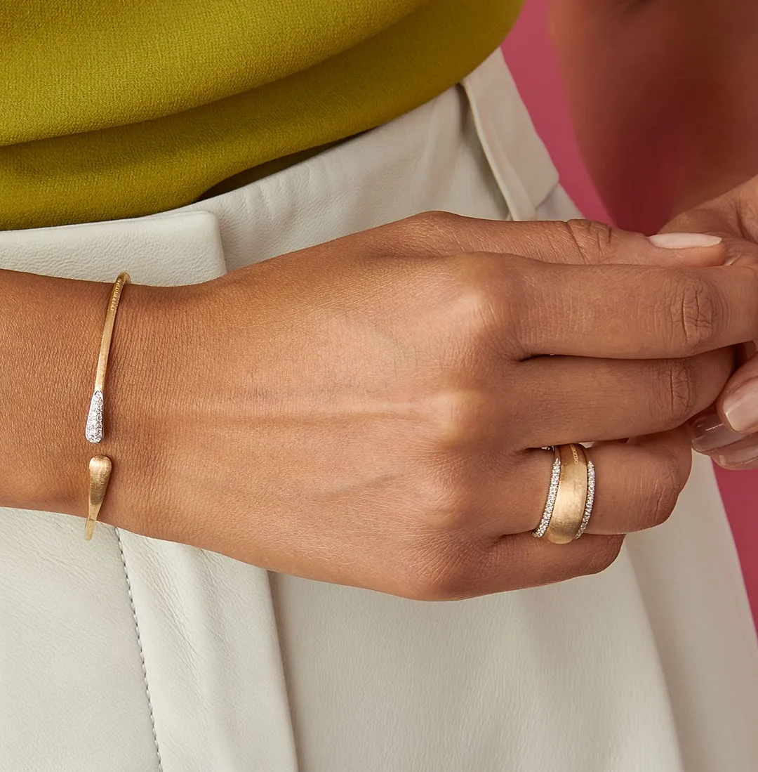 Marco Bicego Lucia Mixed Metals Diamond Kissing Cuff