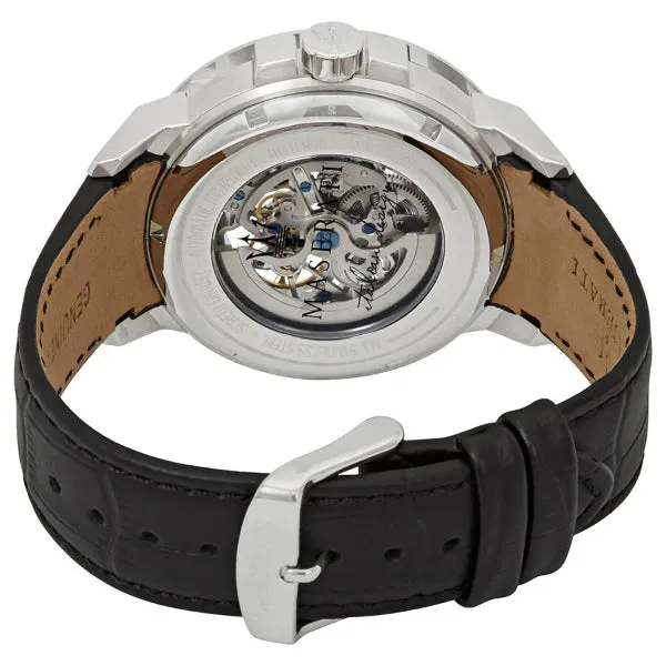 Maserati Competizione Blue Leather Strap Blue Dial Automatic Watch for Gents - R8821119004
