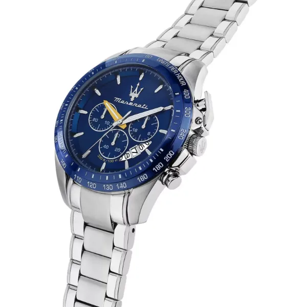 Maserati Modena Silver Stainless Steel Blue Dial Quartz Watch for Gents - R8871612039