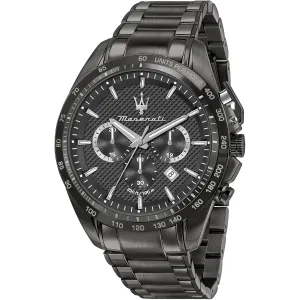 Maserati Traguardo Black Stainless Steel Black Dial Quartz Watch for Gents - R8873612045
