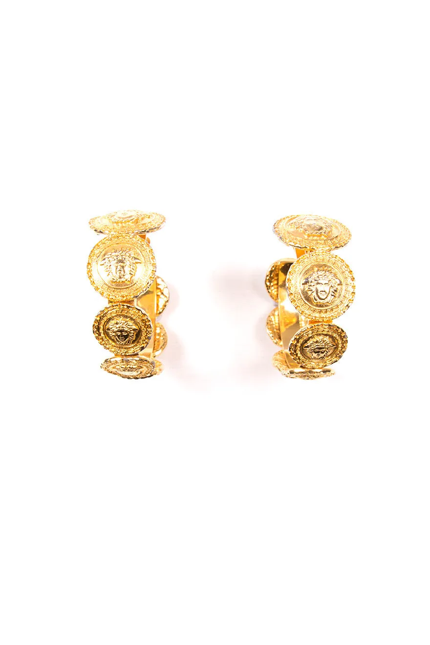 Medusa Head Clip On Hoops