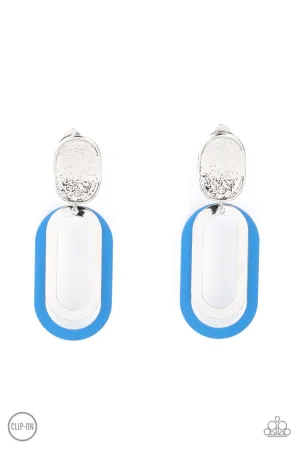 Melrose Mystery Blue Paparazzi Clip-On Earrings