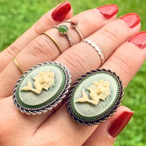 Mermaid Ring Cameo Adjustable Band