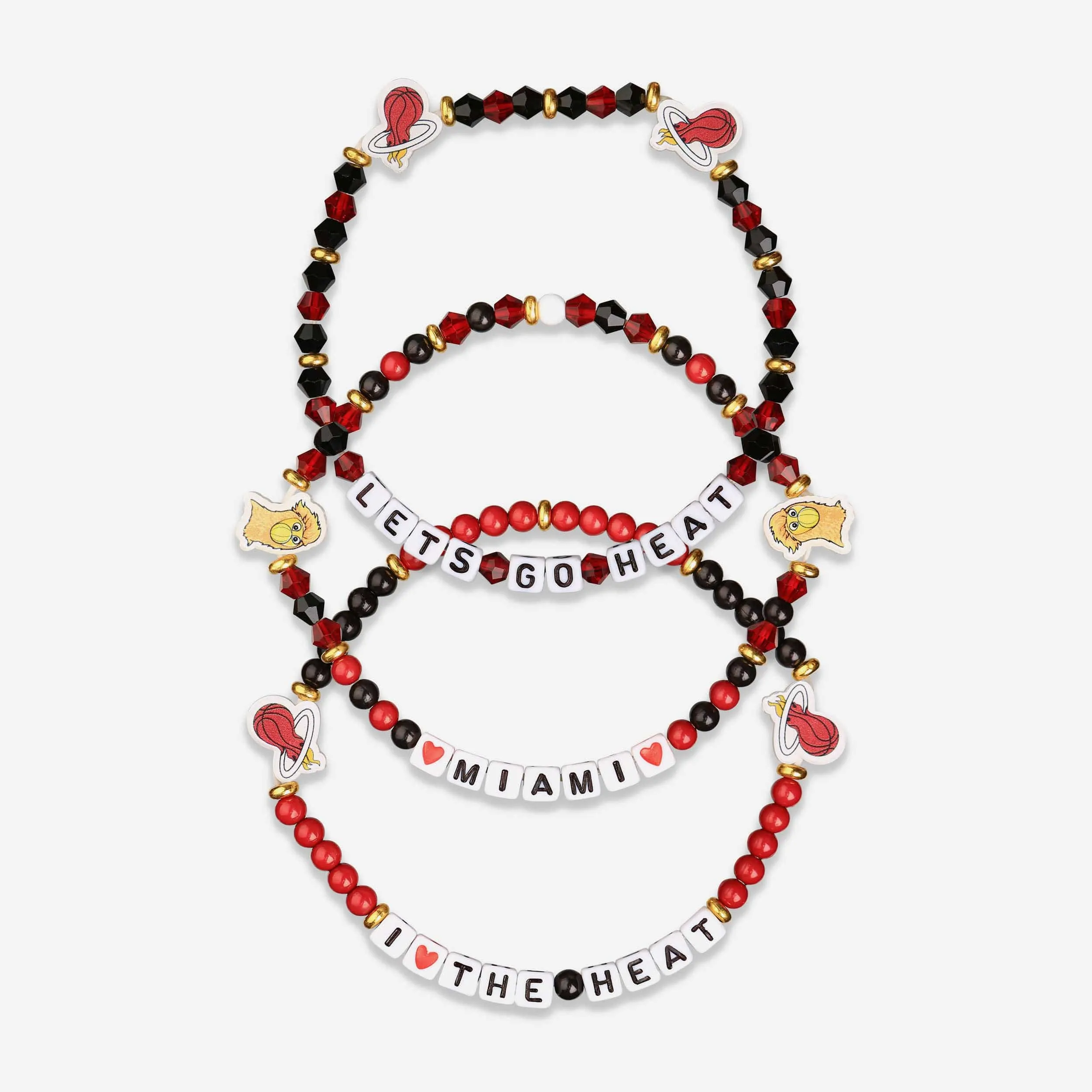 Miami Heat 3 Pack Friendship Bracelet