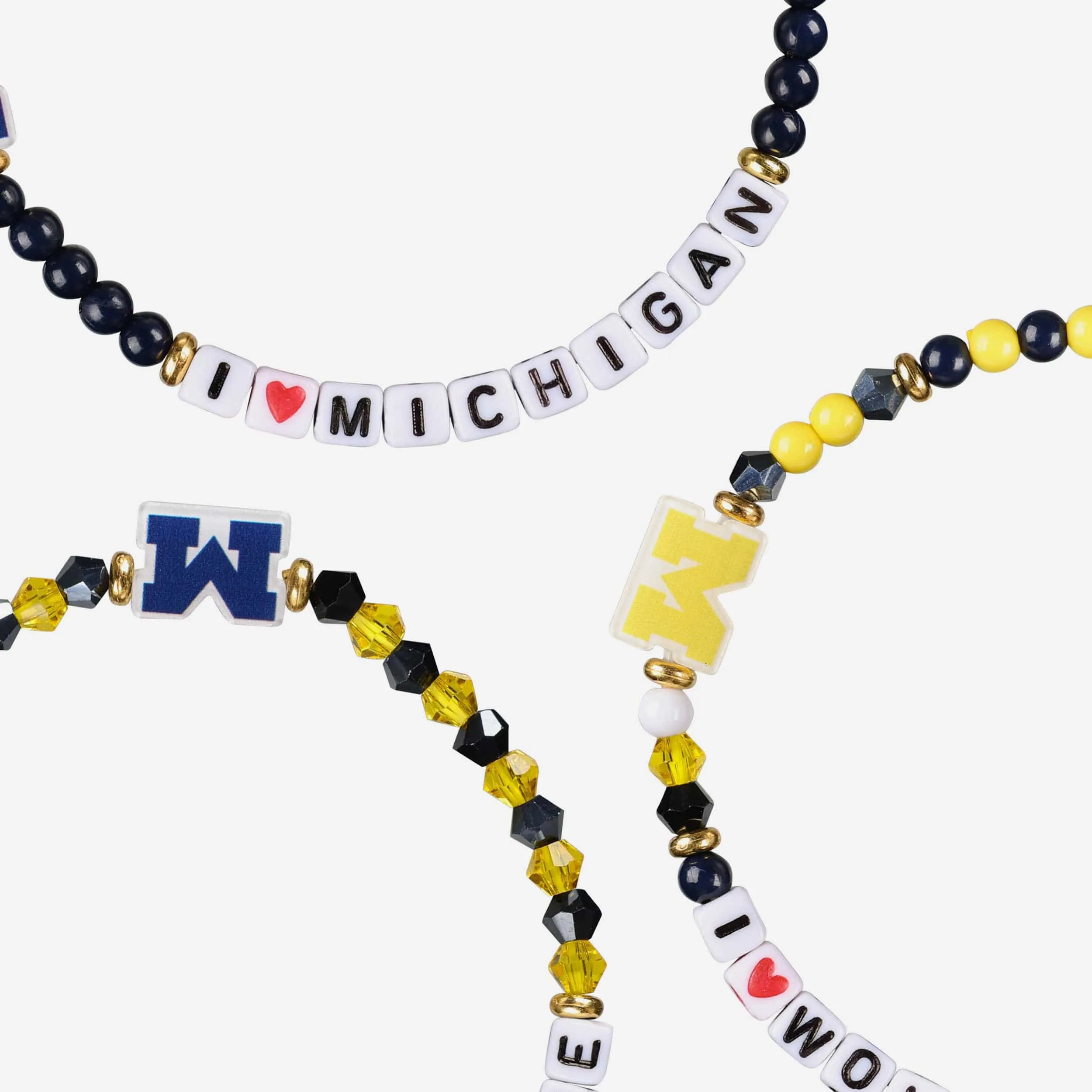 Michigan Wolverines 3 Pack Friendship Bracelet