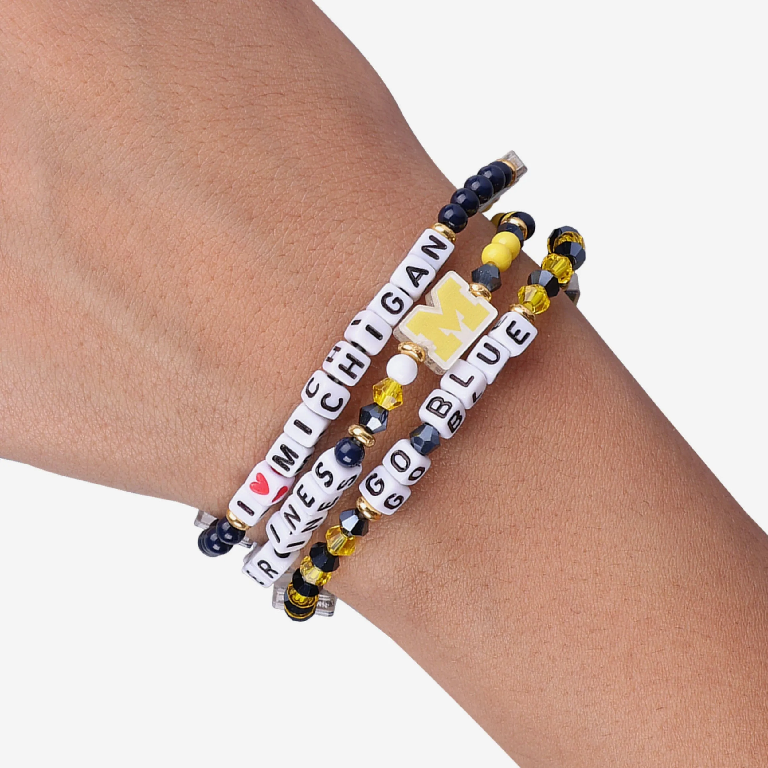 Michigan Wolverines 3 Pack Friendship Bracelet