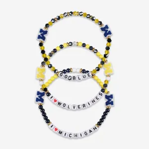 Michigan Wolverines 3 Pack Friendship Bracelet