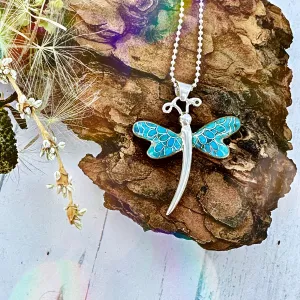 Mini Dragonfly {turquoise} necklace
