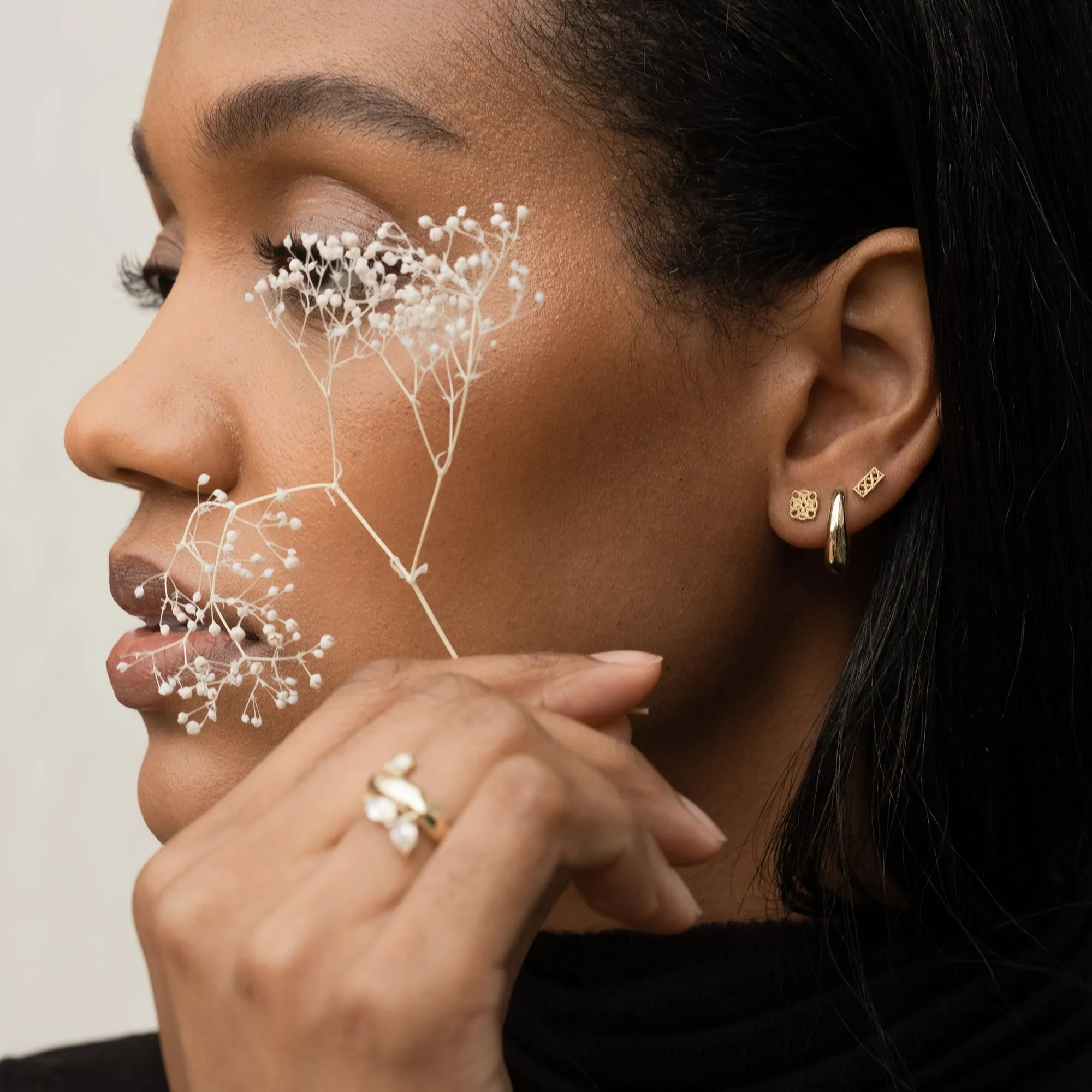 Mini Lace Deco Earrings - IX