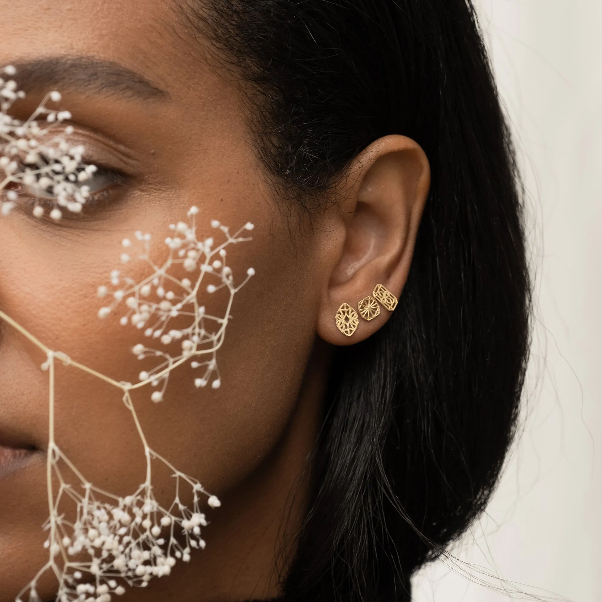 Mini Lace Deco Earrings - VIII