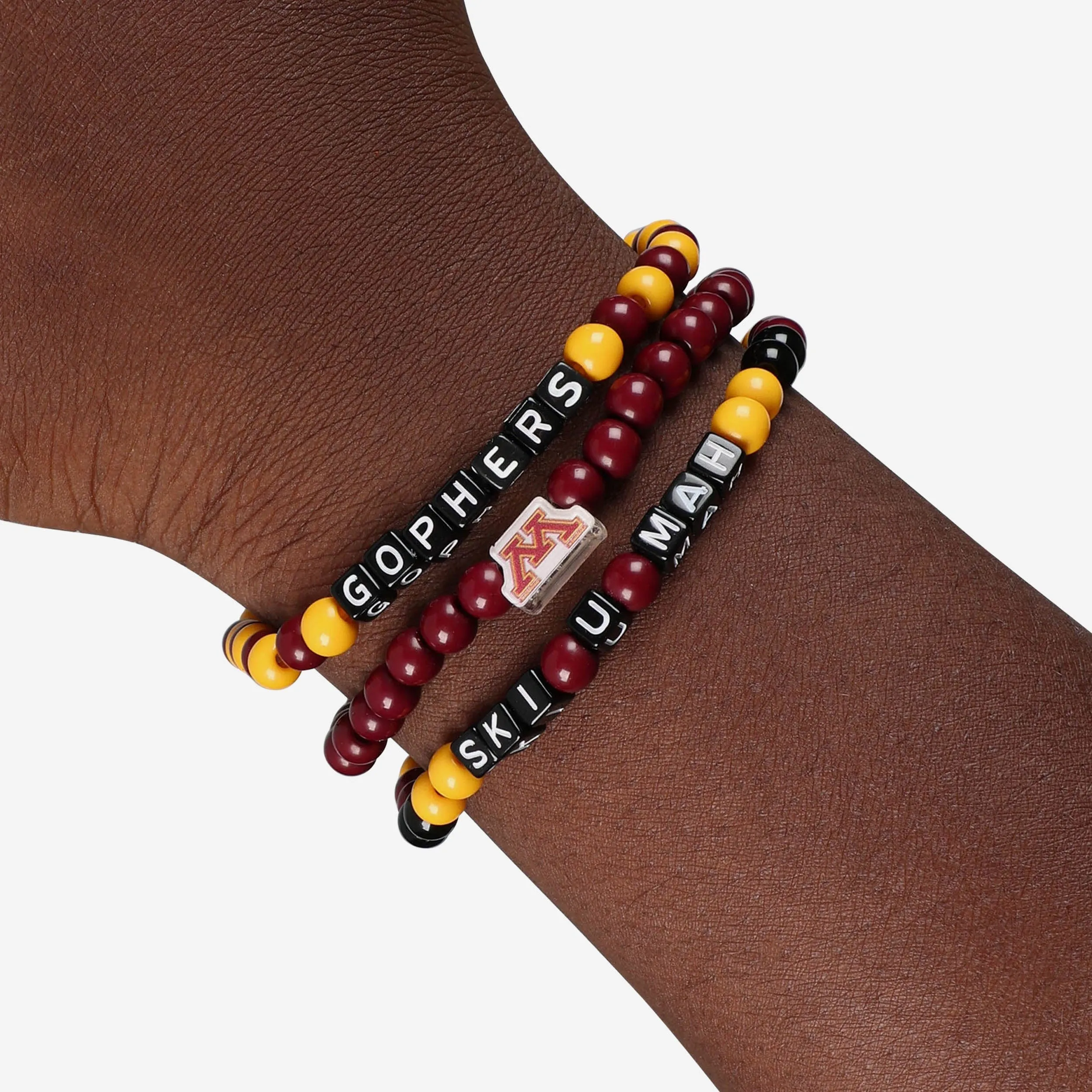 Minnesota Golden Gophers 3 Pack Beaded Friendship Bracelet