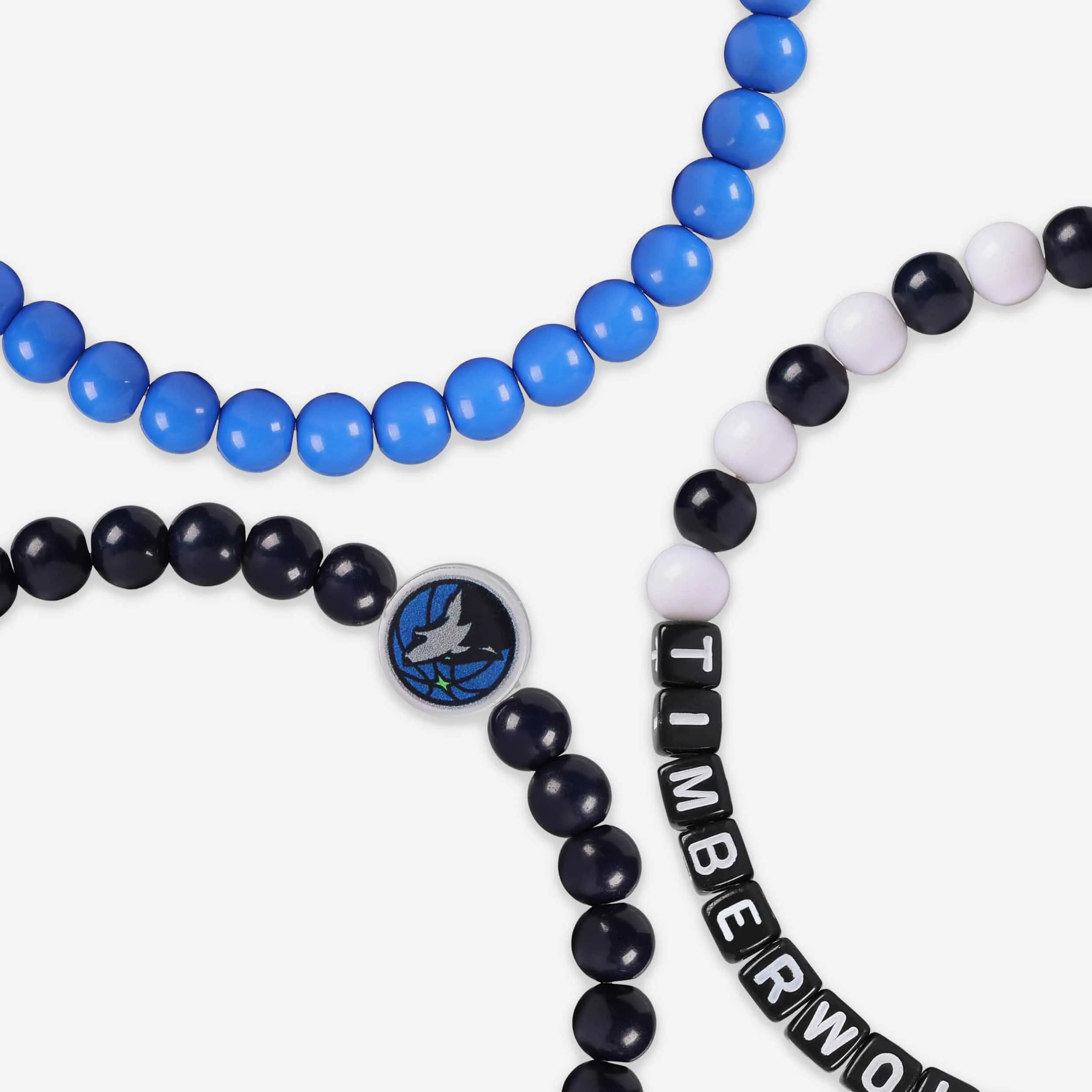 Minnesota Timberwolves 3 Pack Beaded Friendship Bracelet