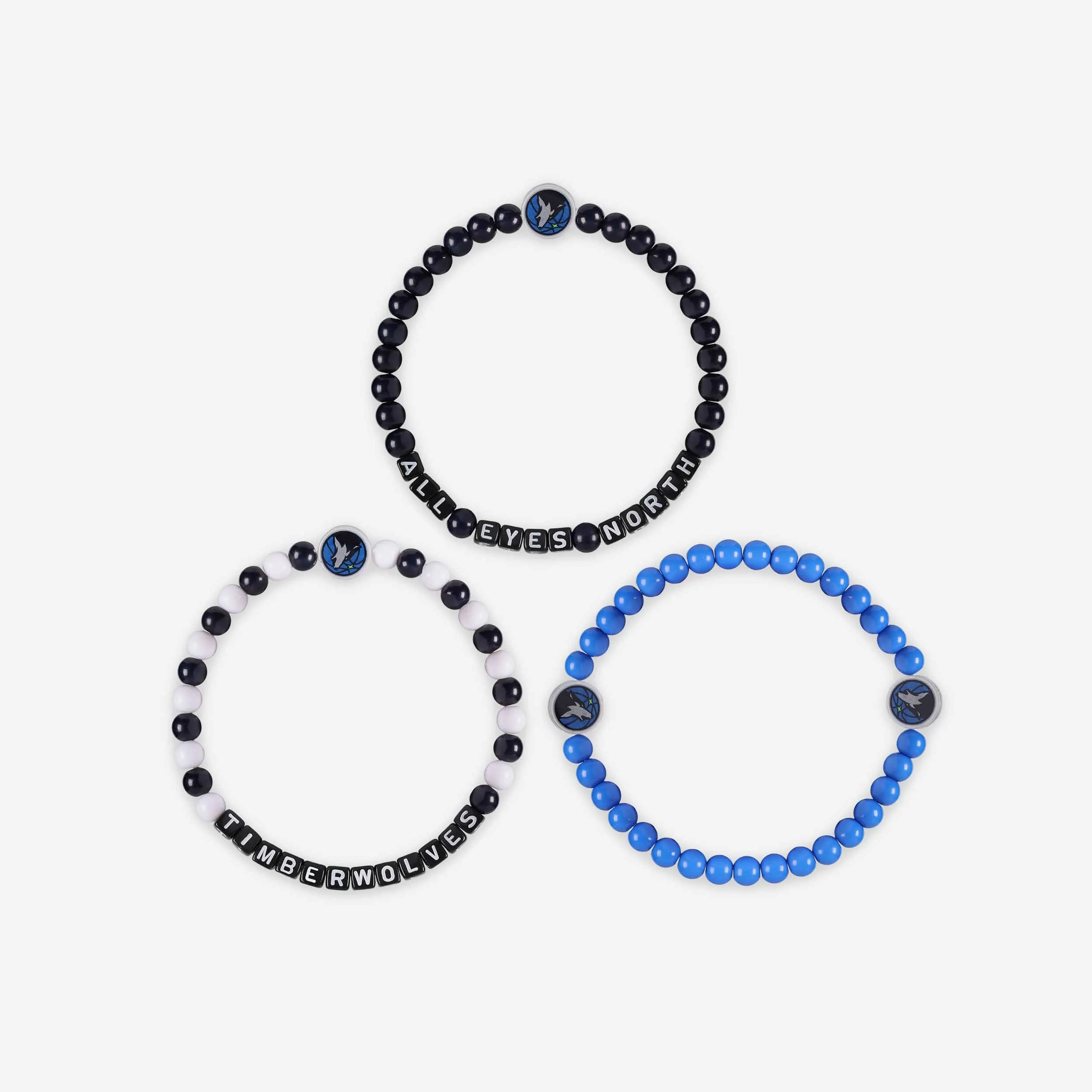 Minnesota Timberwolves 3 Pack Beaded Friendship Bracelet