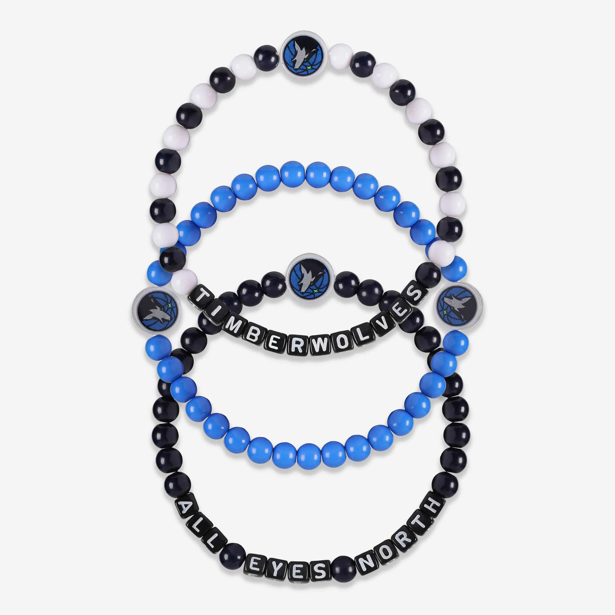 Minnesota Timberwolves 3 Pack Beaded Friendship Bracelet