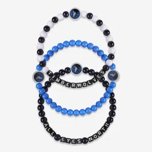 Minnesota Timberwolves 3 Pack Beaded Friendship Bracelet