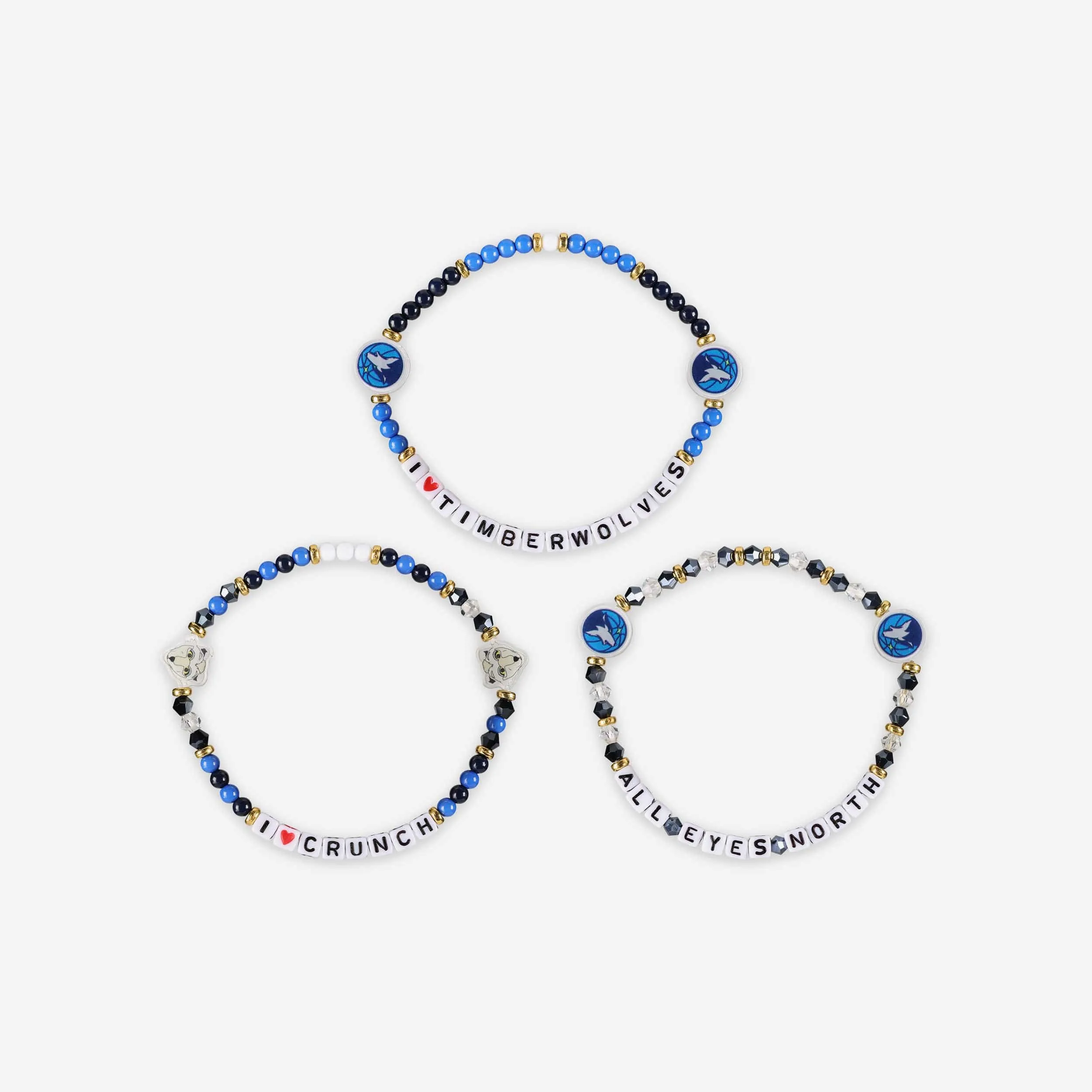 Minnesota Timberwolves 3 Pack Friendship Bracelet