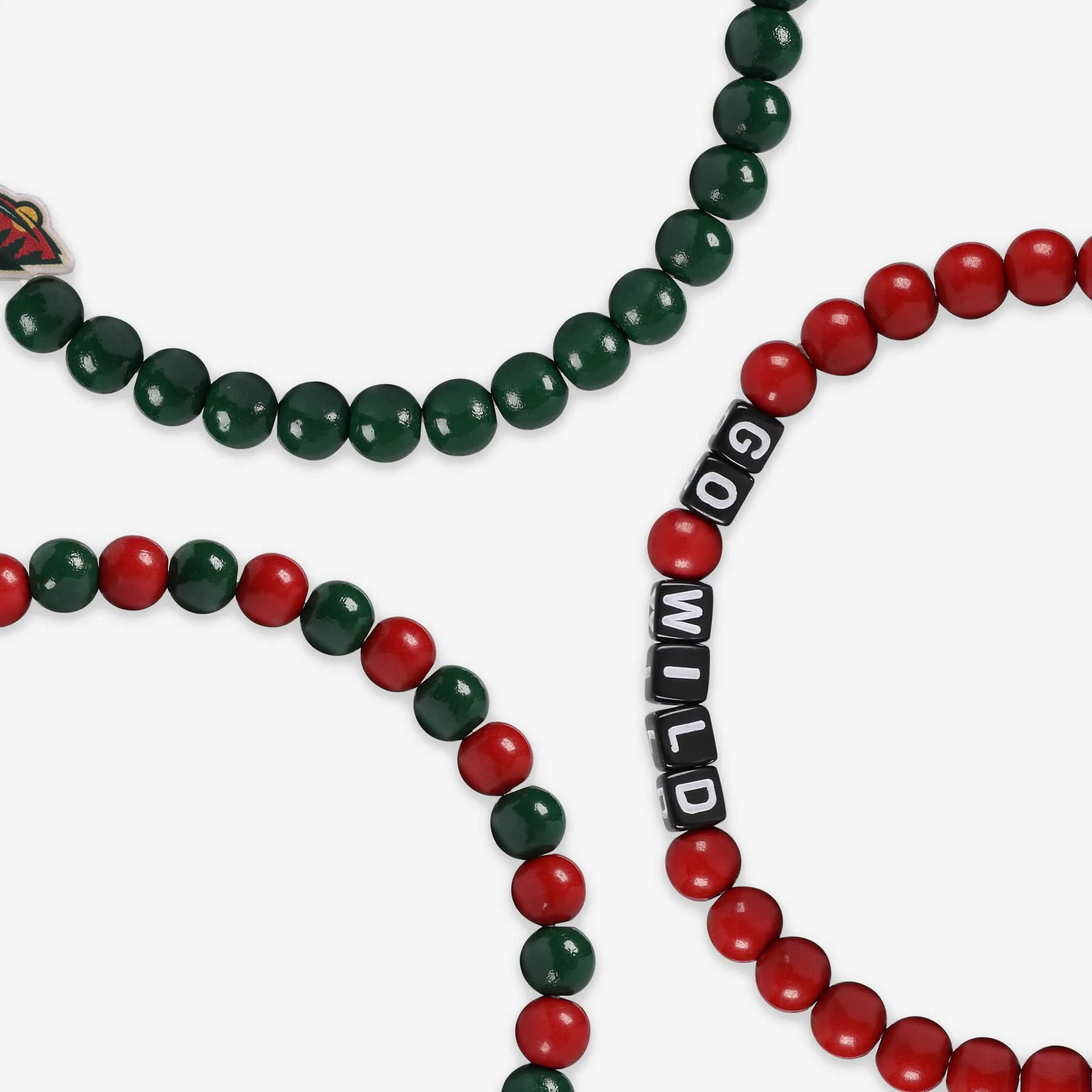 Minnesota Wild 3 Pack Beaded Friendship Bracelet