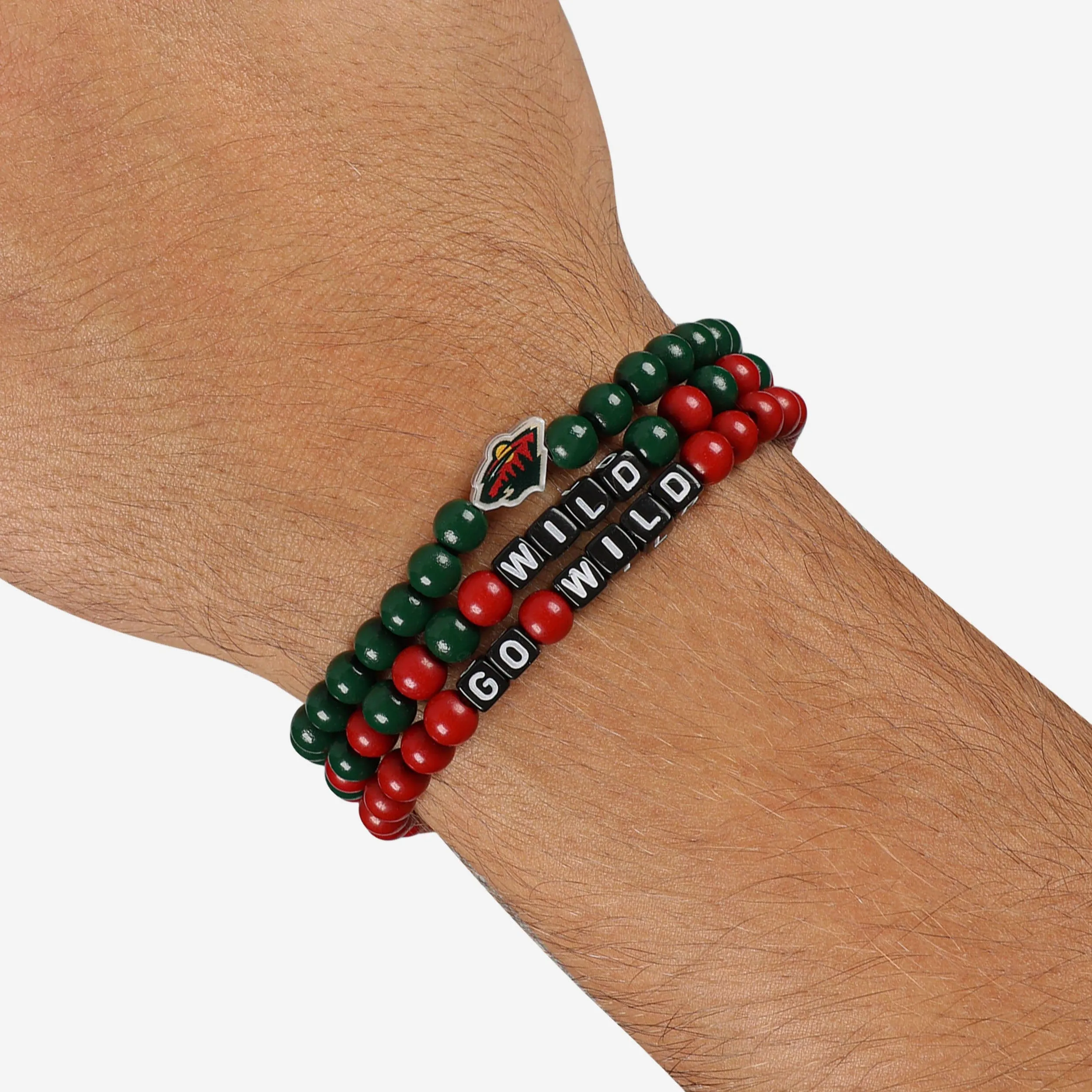 Minnesota Wild 3 Pack Beaded Friendship Bracelet