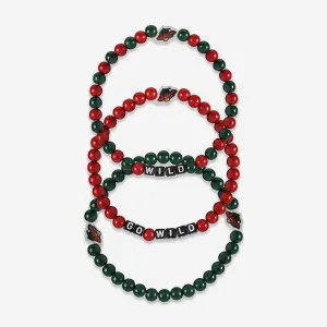 Minnesota Wild 3 Pack Beaded Friendship Bracelet