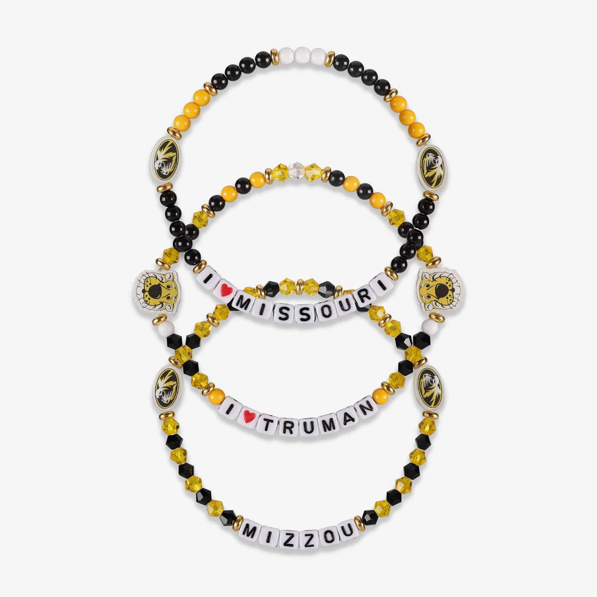 Missouri Tigers 3 Pack Friendship Bracelet