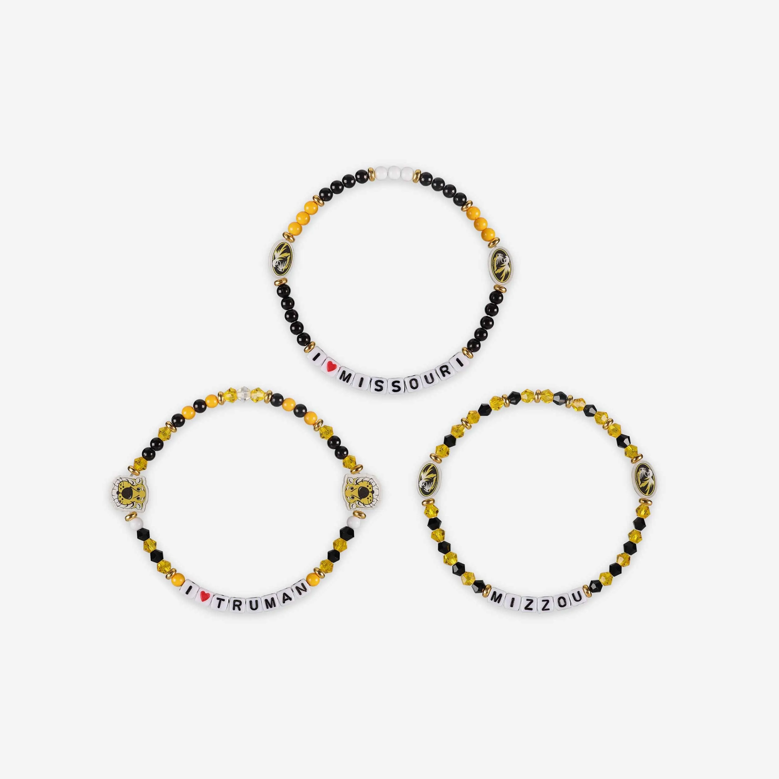 Missouri Tigers 3 Pack Friendship Bracelet