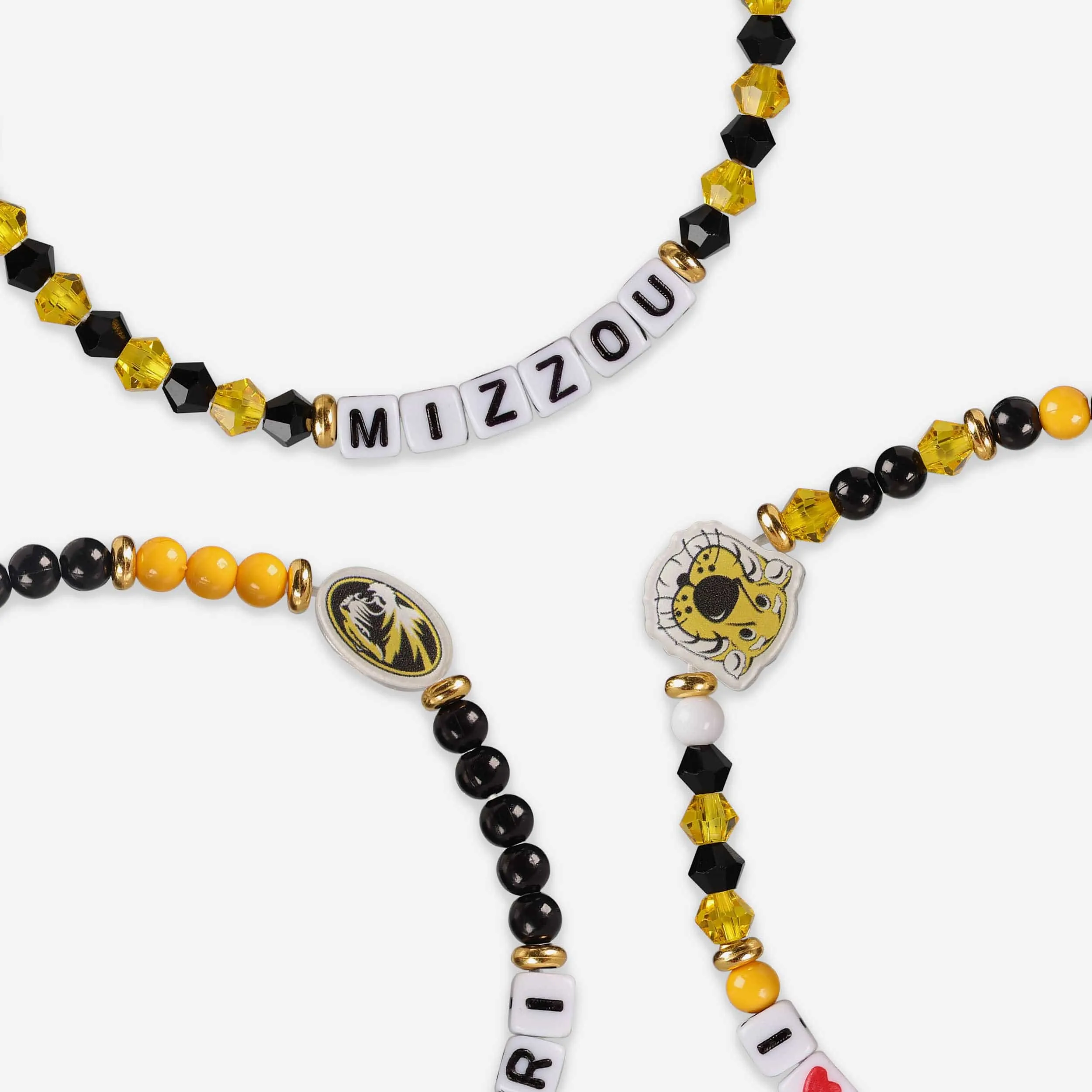 Missouri Tigers 3 Pack Friendship Bracelet