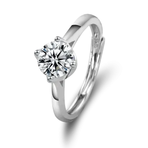 Moissanite Solitaire Engagement  Ring