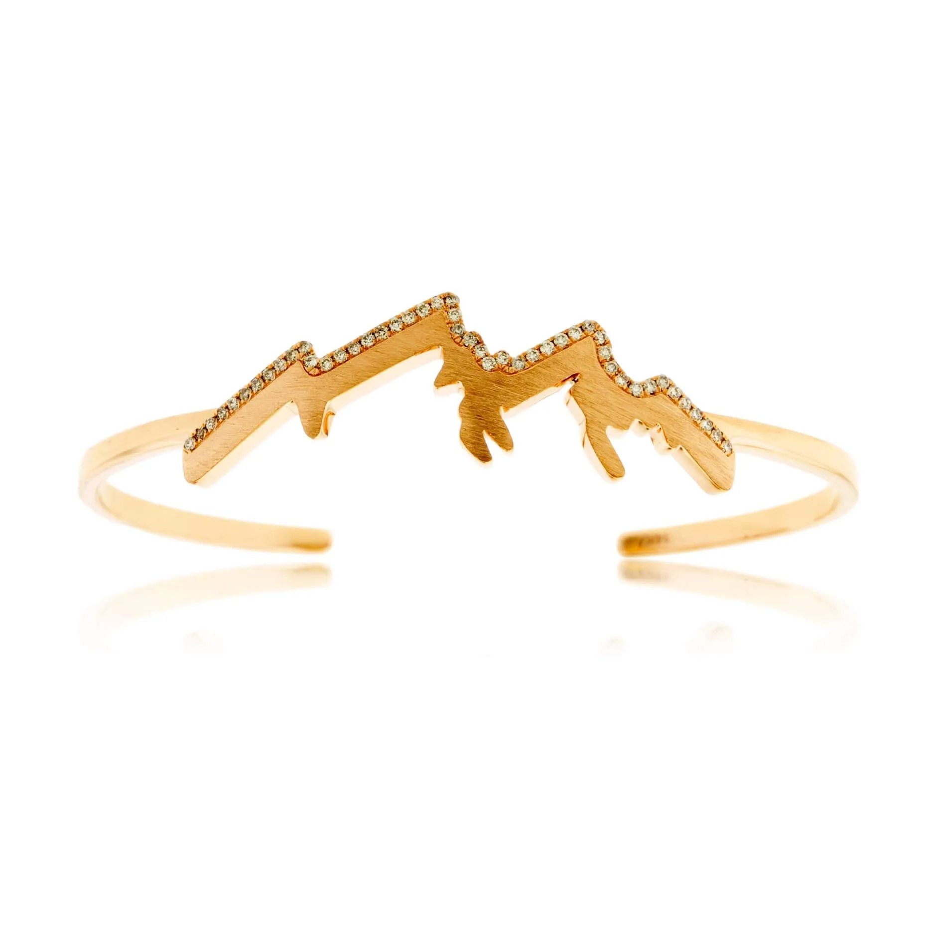Mountain Bracelet with Diamond Lined Ridge