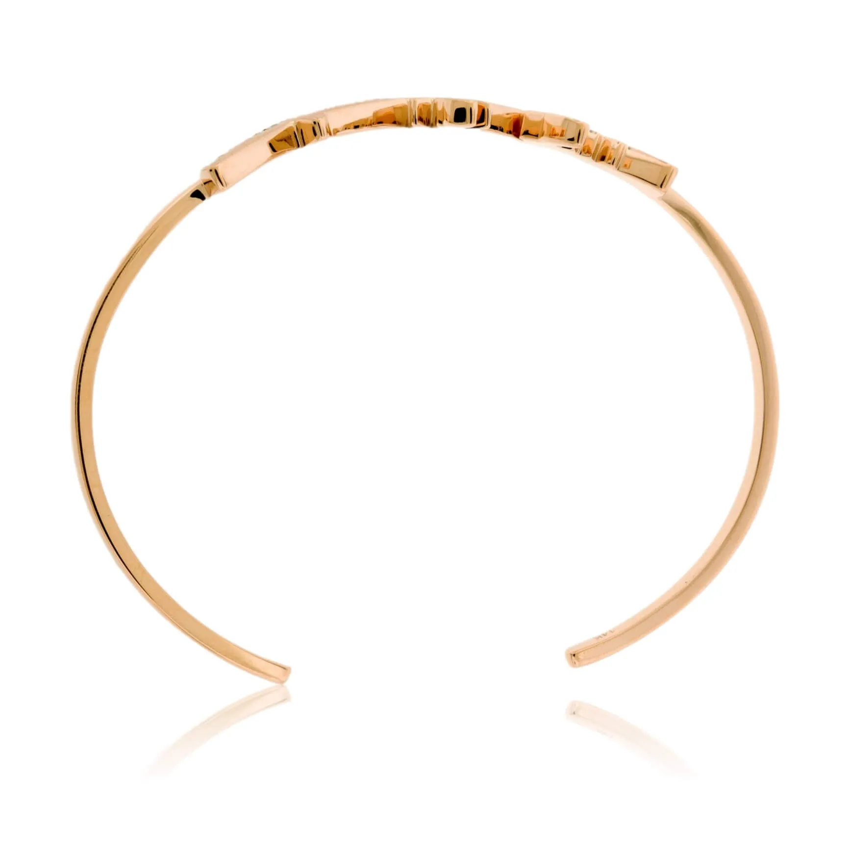 Mountain Bracelet with Diamond Lined Ridge
