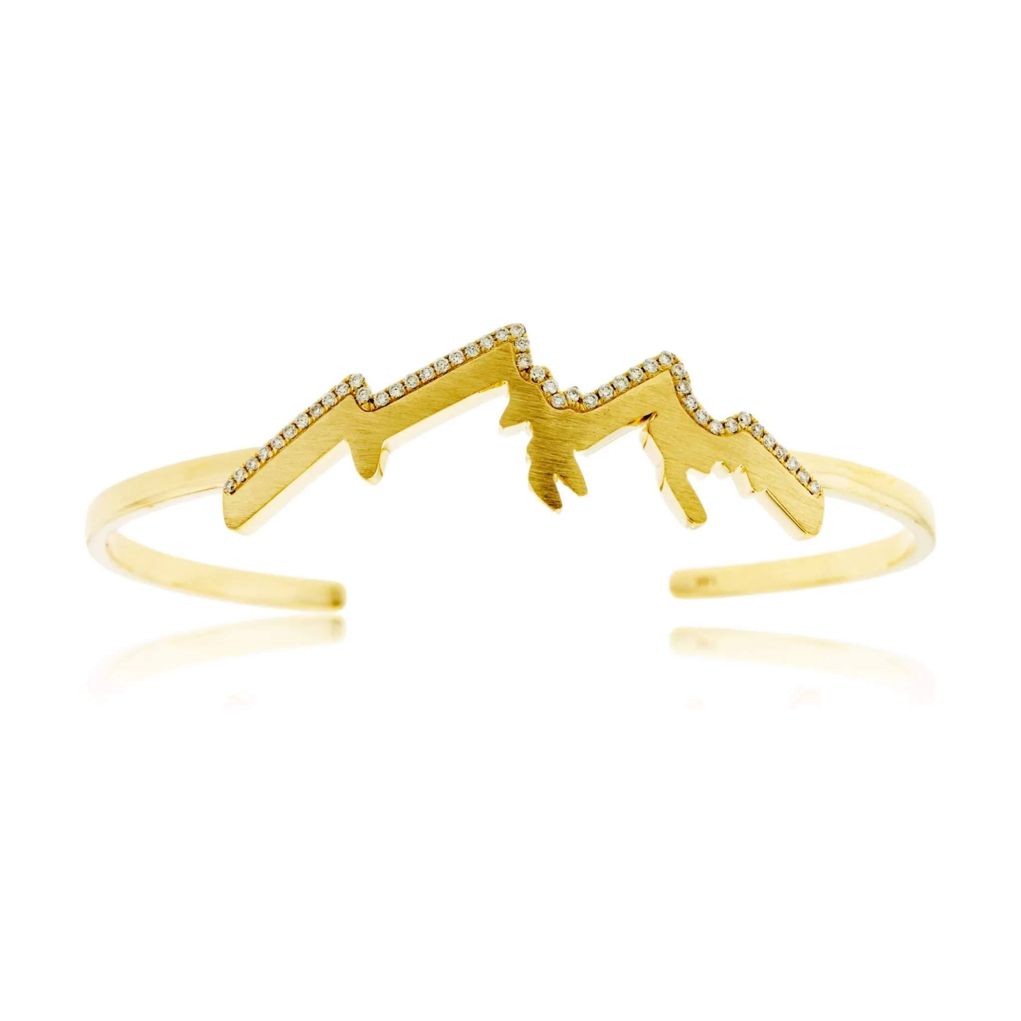Mountain Bracelet with Diamond Lined Ridge