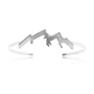 Mountain Bracelet with Diamond Lined Ridge