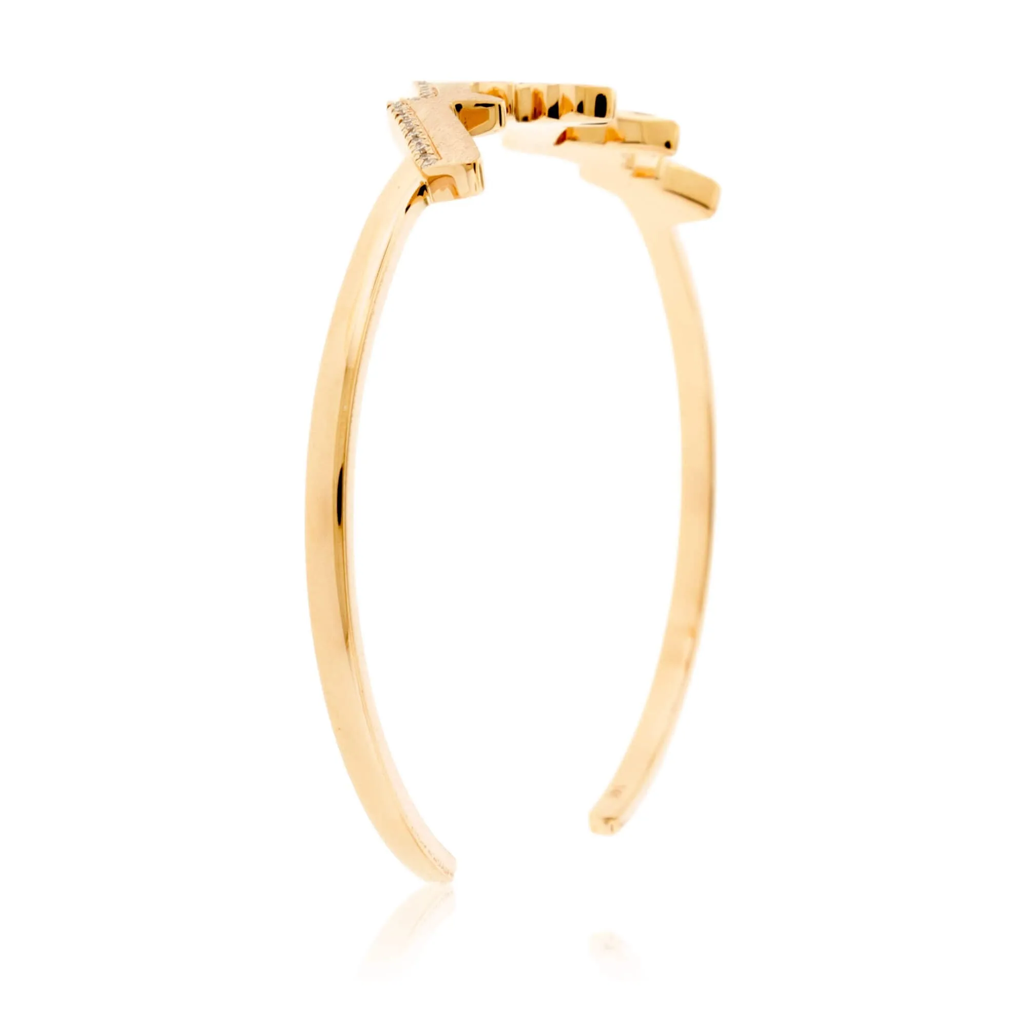Mountain Bracelet with Diamond Lined Ridge