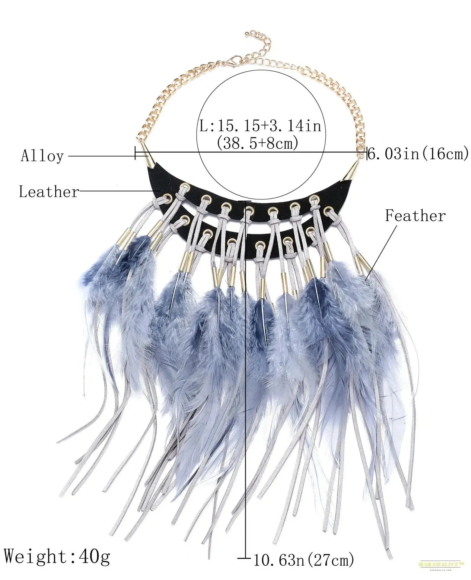 Multi-ethnic Elegant Fashion Statement Necklace 2023 New Latest Design Choker Feather Necklaces & Pendants Women Bijoux Jewelry