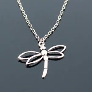 N2029 Women Pendant Necklaces Steampunk Animal Vintage Dragonfly Collares Necklace For Women Fashion Punk Bijoux One Direction