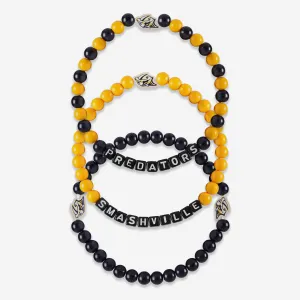 Nashville Predators 3 Pack Beaded Friendship Bracelet