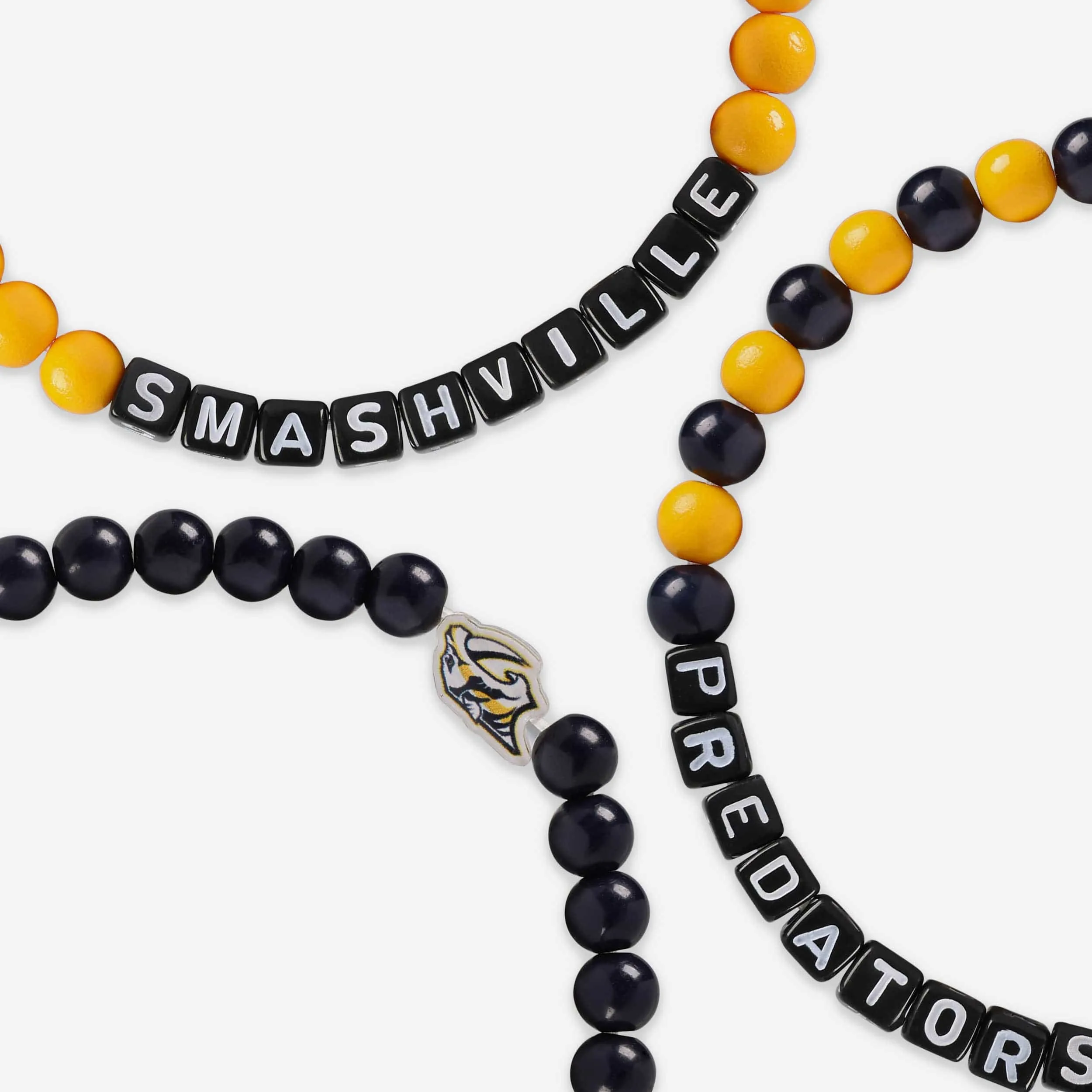 Nashville Predators 3 Pack Beaded Friendship Bracelet