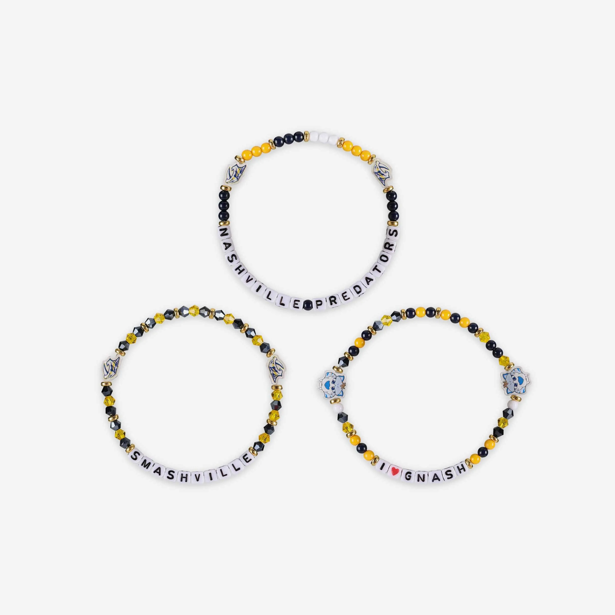Nashville Predators 3 Pack Friendship Bracelet