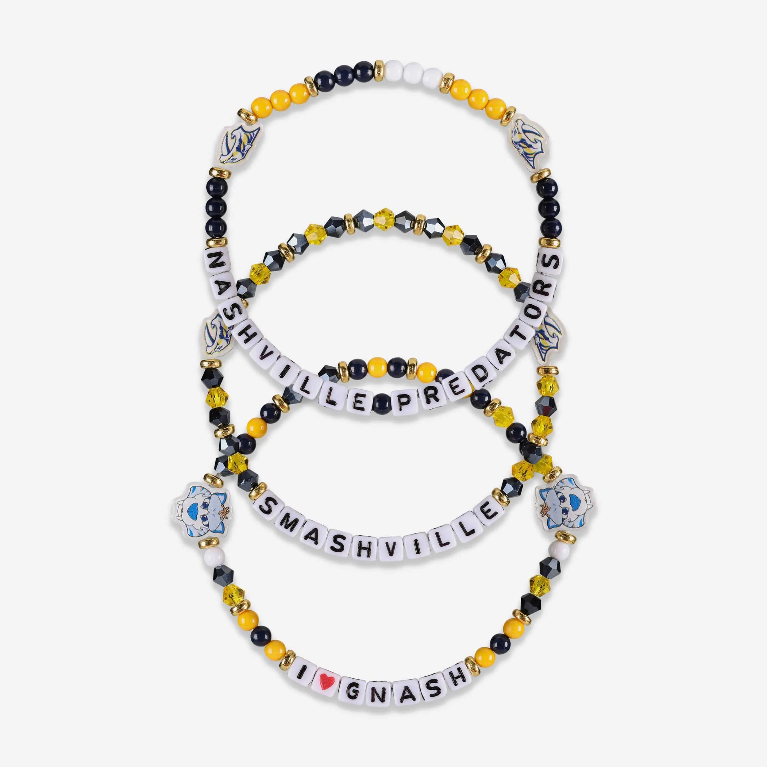 Nashville Predators 3 Pack Friendship Bracelet