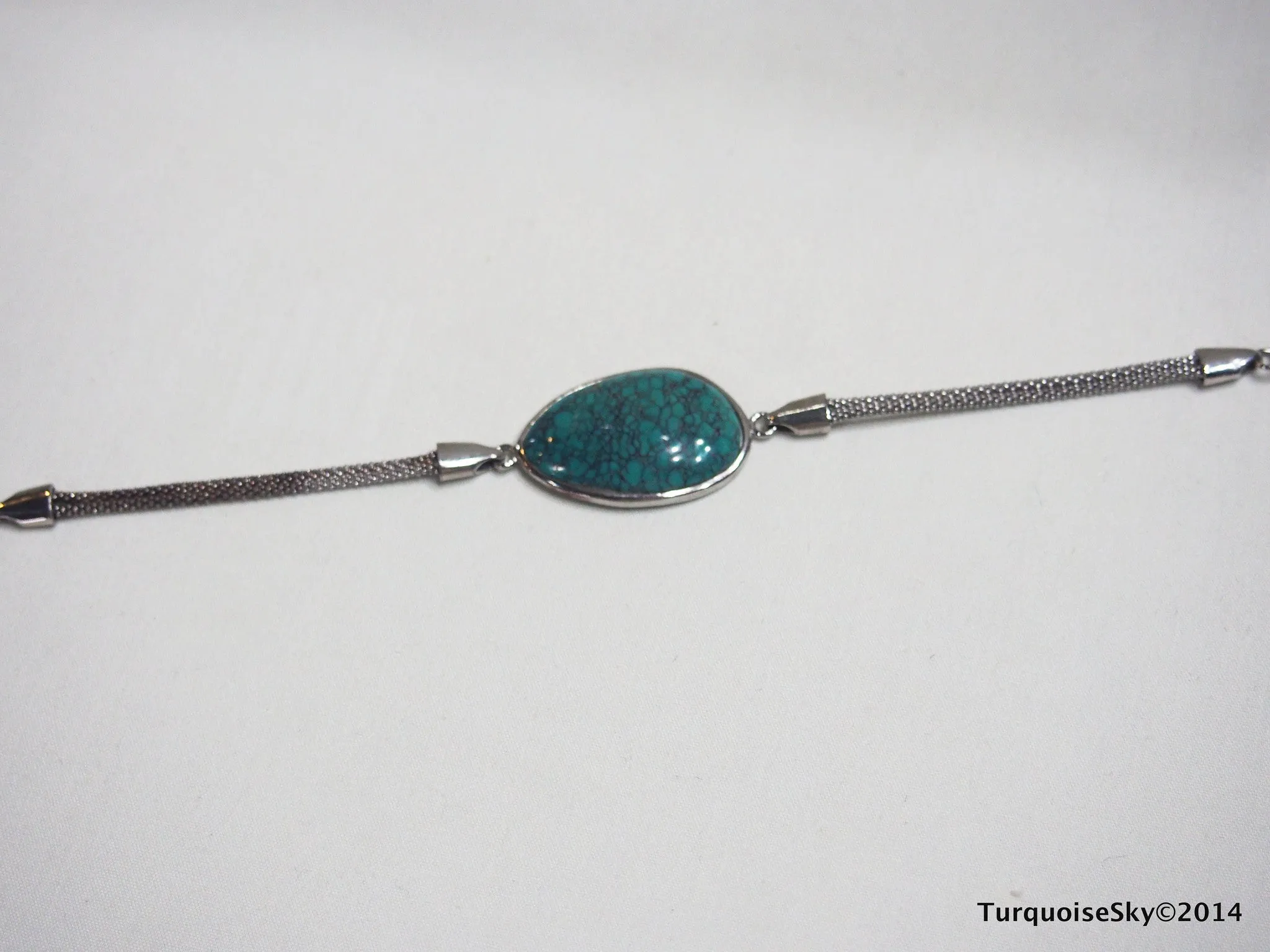 Natural turquoise bracelet 6.7 inches