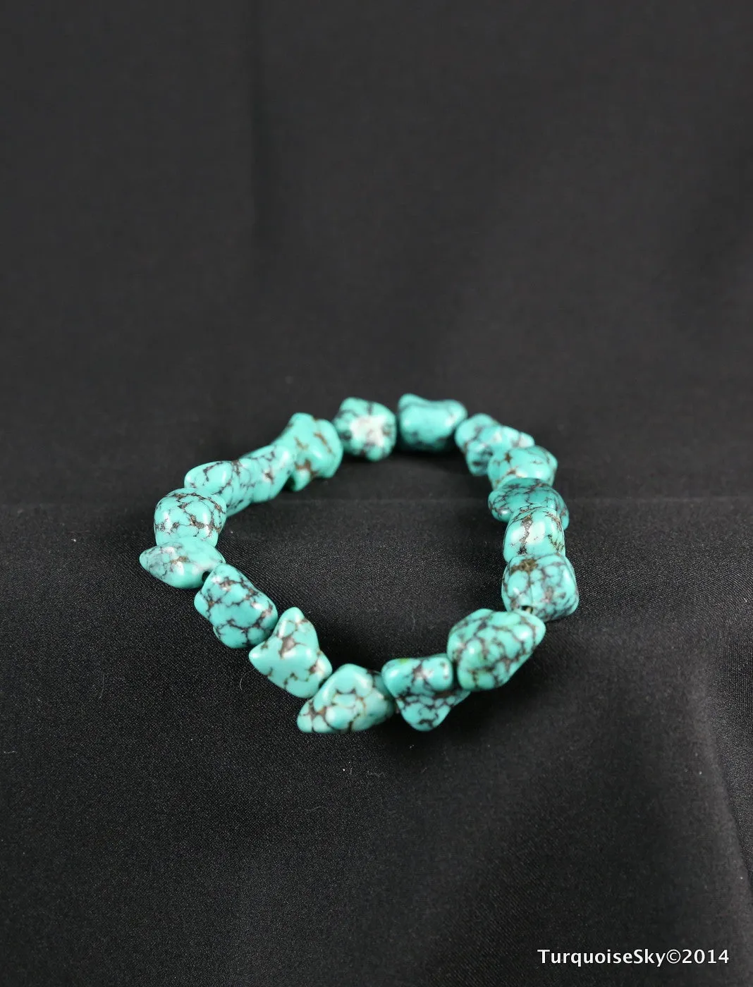 Natural turquoise bracelet 7.6 inches