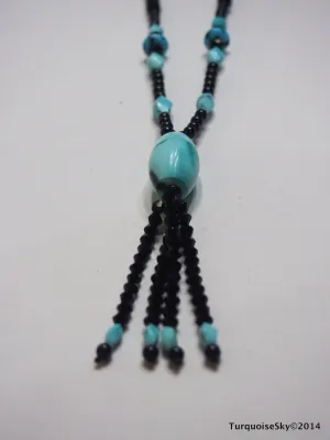 Natural turquoise necklace 26.7 inches