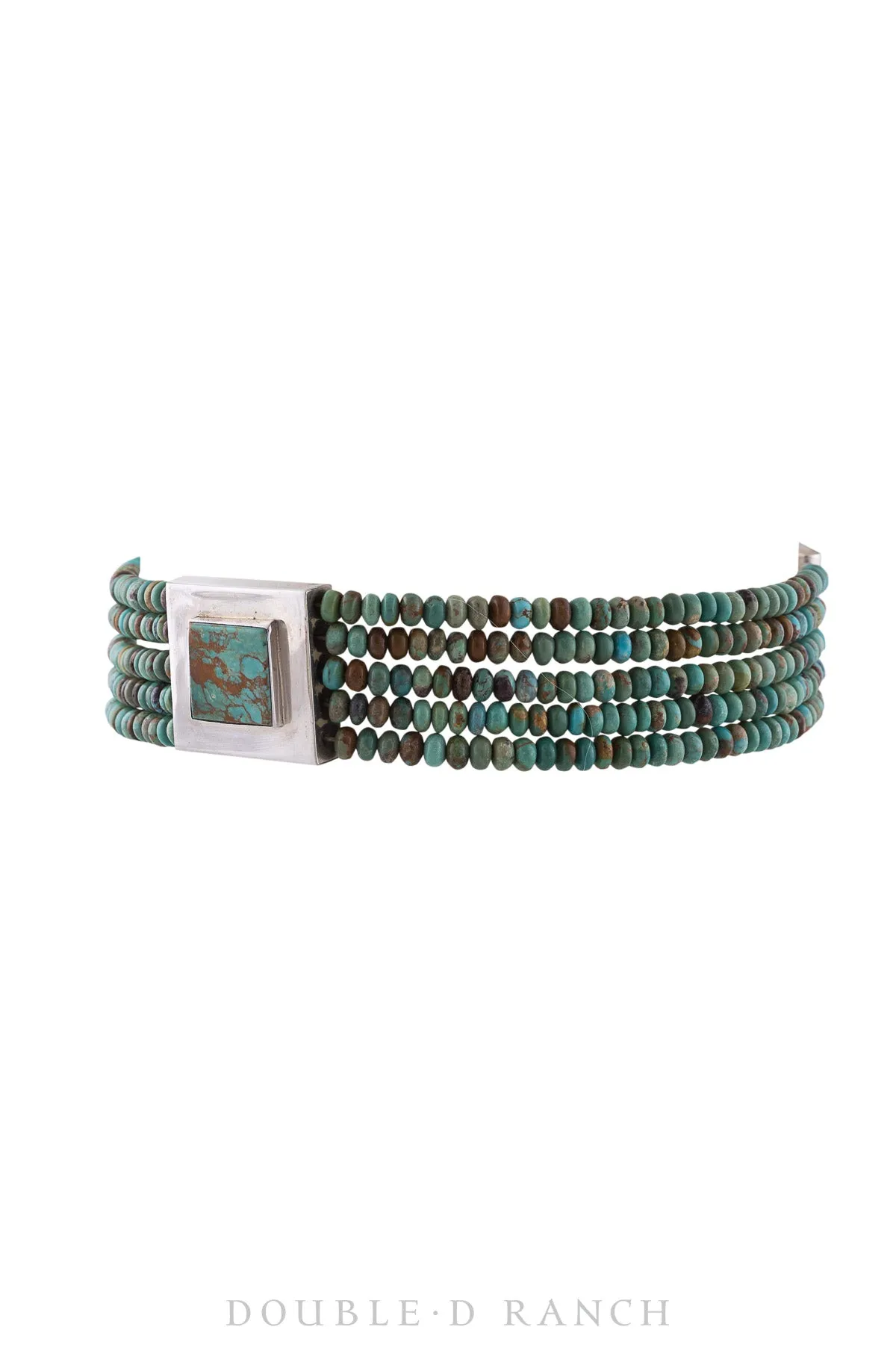 Necklace, Choker, Turquoise, 5 Strands, Hallmark, Vintage, Estate, 1550